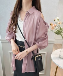 ドロストショルダーシアーシャツ【ZOZOTOWN限定アイテム】