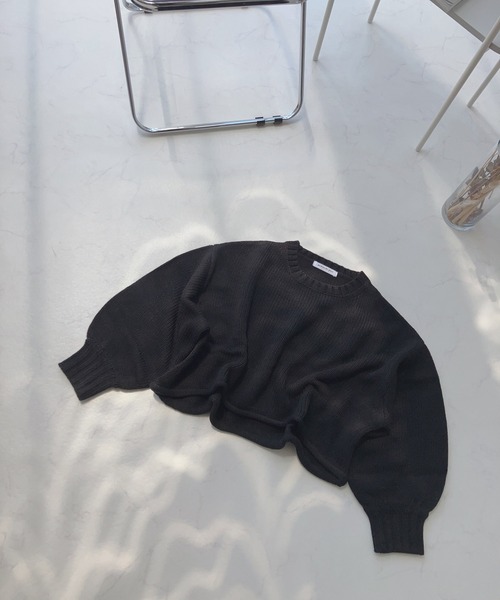 AS KNOW AS plus（アズノゥアズプラス）の「☆くるりんショートニット