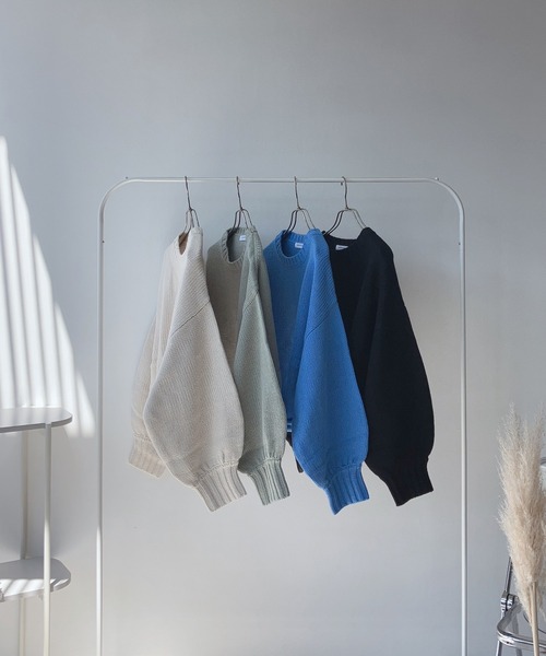 AS KNOW AS plus（アズノゥアズプラス）の「☆くるりんショートニットプルオーバー（ニット/セーター・レディース・ミント/ブラック/ブルー/アイボリー・FREE）」の17枚目の写真