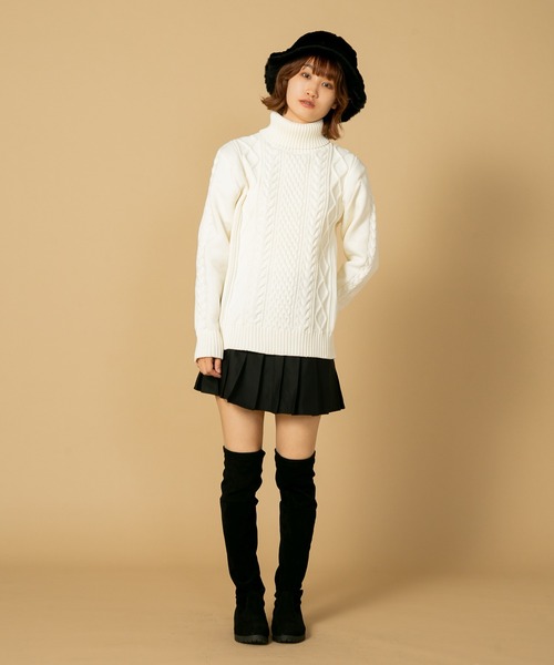 Blue Standard （ブルースタンダード）の「【BLUE STANDARD/ブルースタンダード】 軽量ウォッシャブルアランタートル アンチピリング アラン柄 タートルネックセーター イージーケア（ニット/セーター・メンズ・ネイビー/ブルーグレー/オフホワイト/ブラック/スミクロ/グレー・LARGE/X-LARGE/MEDIUM/SMALL）」の7枚目の写真