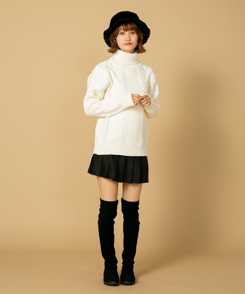 Blue Standard （ブルースタンダード）の「【BLUE STANDARD/ブルースタンダード】 軽量ウォッシャブルアランタートル アンチピリング アラン柄 タートルネックセーター イージーケア（ニット/セーター・メンズ・ネイビー/ブルーグレー/オフホワイト/ブラック/スミクロ/グレー・LARGE/X-LARGE/MEDIUM/SMALL）」の8枚目の写真