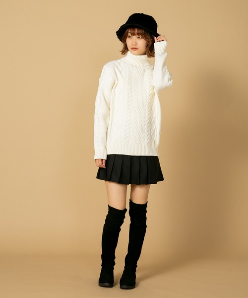 Blue Standard （ブルースタンダード）の「【BLUE STANDARD/ブルースタンダード】 軽量ウォッシャブルアランタートル アンチピリング アラン柄 タートルネックセーター イージーケア（ニット/セーター・メンズ・ネイビー/ブルーグレー/オフホワイト/ブラック/スミクロ/グレー・LARGE/X-LARGE/MEDIUM/SMALL）」の9枚目の写真