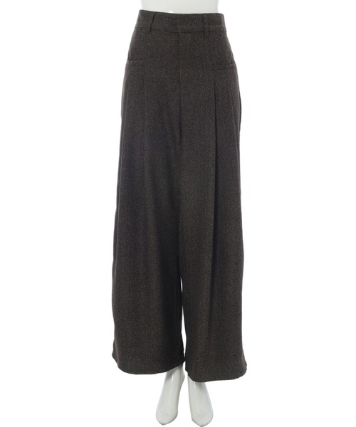 CEDNIE（セドニー）の「ヘリンボーンハイウエストタックパンツ（その他パンツ・レディース・ブラウン・S/M）」の8枚目の写真