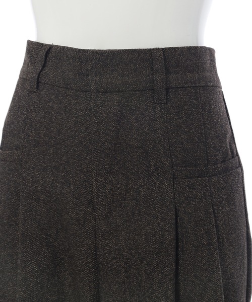 CEDNIE（セドニー）の「ヘリンボーンハイウエストタックパンツ（その他パンツ・レディース・ブラウン・S/M）」の13枚目の写真