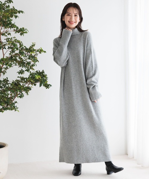 Leilian グレー タートルネック ワンピース　新品未使用♡ Leilian グレー タートルネック ワンピース 新品未使用