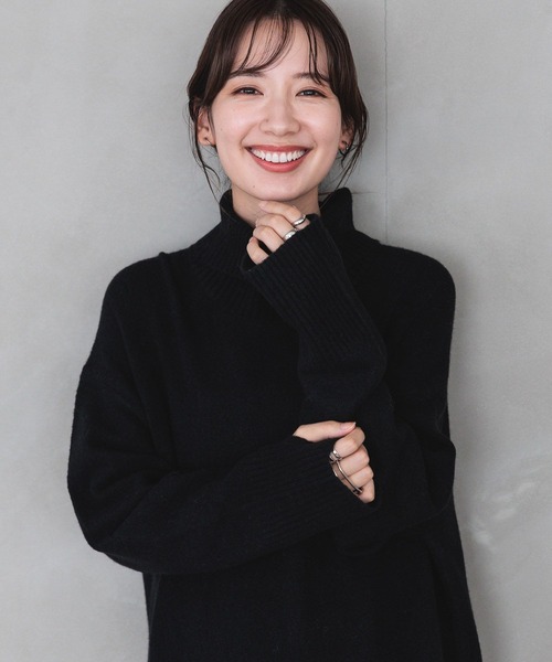 LEPSIM(レプシィム)の「7ゲージタートルロングワンピース 976991(ワンピース・レディース・ブラック/ベージュ/グレー・FREE)」の6枚目の写真