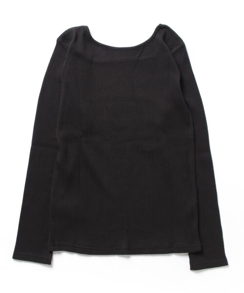 LOWRYS FARM（ローリーズファーム）の「２WAYリブタイトロングスリーブ　966670（Tシャツ/カットソー・レディース・ブラック/オフホワイト/ブラック系その他/アイボリー・FREE）」の5枚目の写真