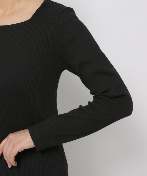 LOWRYS FARM（ローリーズファーム）の「２WAYリブタイトロングスリーブ　966670（Tシャツ/カットソー・レディース・ブラック/オフホワイト/ブラック系その他/アイボリー・FREE）」の13枚目の写真