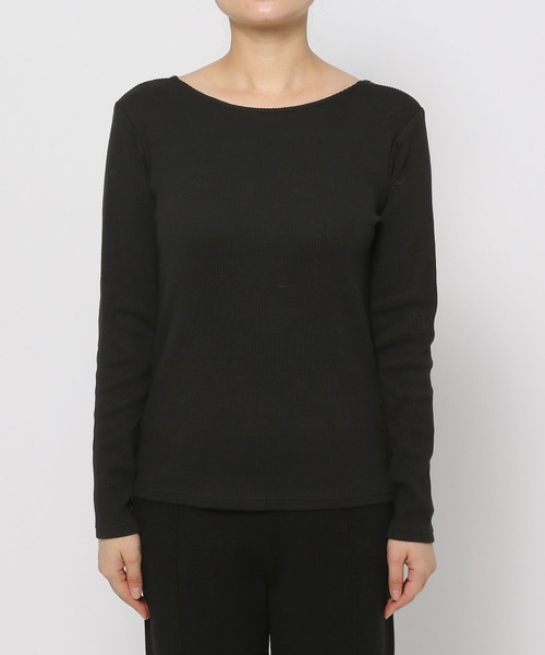 LOWRYS FARM（ローリーズファーム）の「２WAYリブタイトロングスリーブ　966670（Tシャツ/カットソー・レディース・ブラック/オフホワイト/ブラック系その他/アイボリー・FREE）」の11枚目の写真