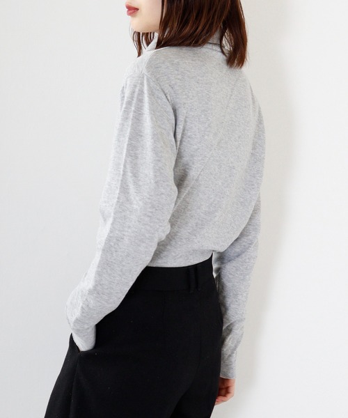Arinomama(アリノママ)の「Arinomama 接結タートルネック 長袖T(Tシャツ/カットソー・レディース・ブラック/トップグレー/ボルドー/アイボリー系・F)」の8枚目の写真