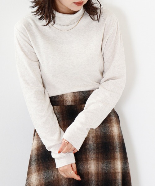 Arinomama(アリノママ)の「Arinomama 接結タートルネック 長袖T(Tシャツ/カットソー・レディース・ブラック/トップグレー/ボルドー/アイボリー系・F)」の12枚目の写真