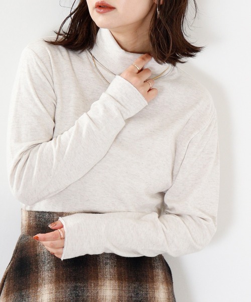 Arinomama(アリノママ)の「Arinomama 接結タートルネック 長袖T(Tシャツ/カットソー・レディース・ブラック/トップグレー/ボルドー/アイボリー系・F)」の11枚目の写真