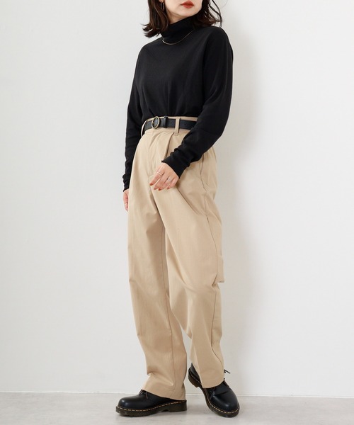 Arinomama(アリノママ)の「Arinomama 接結タートルネック 長袖T(Tシャツ/カットソー・レディース・ブラック/トップグレー/ボルドー/アイボリー系・F)」の5枚目の写真