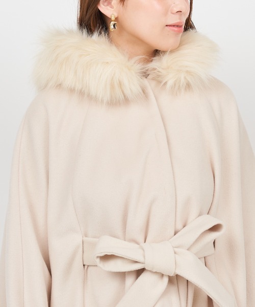 ZOZO限定】フードファーケープコート（その他アウター）｜ROYAL PARTY