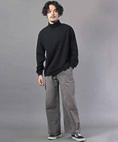 LUXSTYLE(ラグスタイル)の「タックワイドユニセックスデニムパンツ(デニムパンツ・メンズ・インディゴブルー/ブラック/ブルー系その他/ブラック系その他・L/M/S)」の21枚目の写真