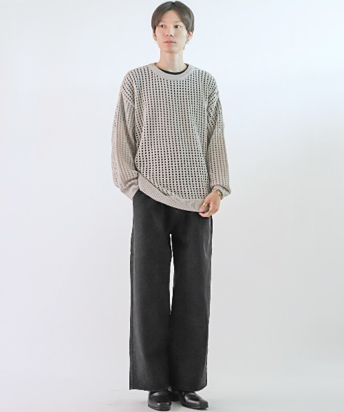 LUXSTYLE(ラグスタイル)の「タックワイドユニセックスデニムパンツ(デニムパンツ・メンズ・インディゴブルー/ブラック/ブルー系その他/ブラック系その他・L/M/S)」の6枚目の写真