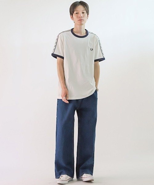 LUXSTYLE(ラグスタイル)の「タックワイドユニセックスデニムパンツ(デニムパンツ・メンズ・インディゴブルー/ブラック/ブルー系その他/ブラック系その他・L/M/S)」の11枚目の写真