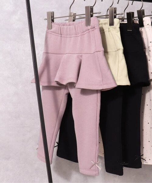 apres les cours(アプレレクール)の「【WEB限定・あったか】裏シャギースカッツ(スカート・キッズ・インディゴブルー/ラベンダー/ドット/オリーブ/ブラック・110/120/130/140/80/90/100)」の4枚目の写真