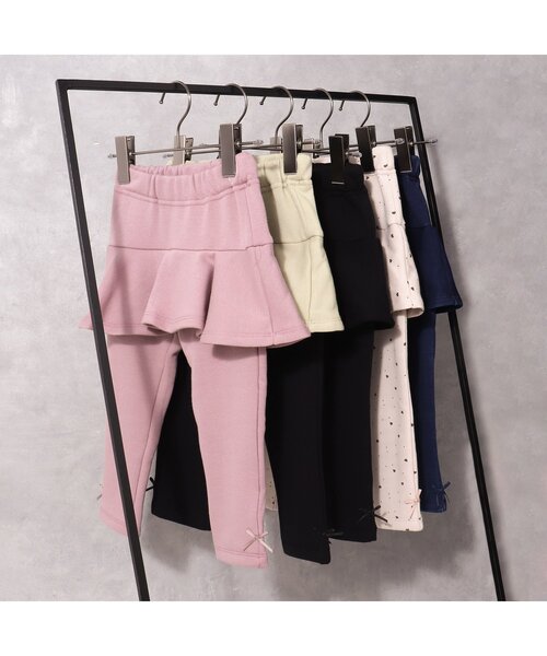 apres les cours(アプレレクール)の「【WEB限定・あったか】裏シャギースカッツ(スカート・キッズ・インディゴブルー/ラベンダー/ドット/オリーブ/ブラック・110/120/130/140/80/90/100)」の6枚目の写真