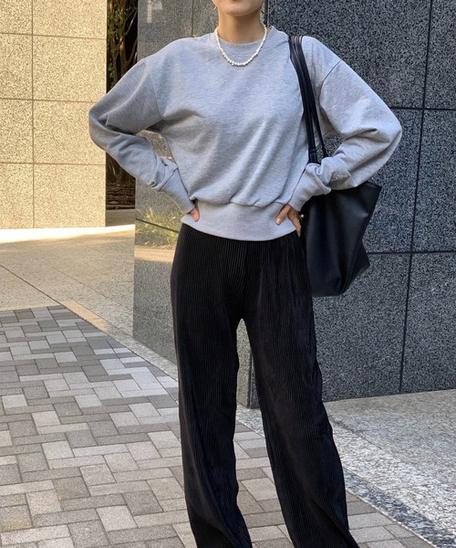 E&C closet…（イーアンドシークローゼット）の「袖刺繍ジャストスエット（スウェット・レディース・ダークグレー/ライトグレー・FREE）」の18枚目の写真