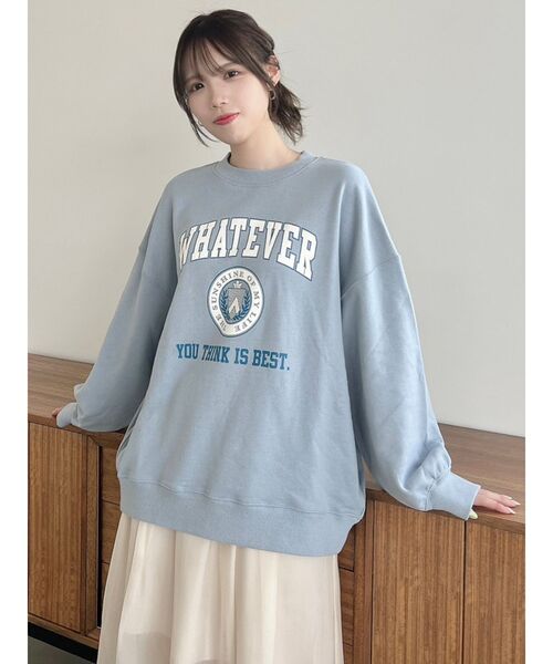 dazzlin（ダズリン）の「【ZOZO限定ITEM】カレッジスウェット（スウェット・レディース・グレー/ピンク/ブルー/ネイビー・FREE）」の7枚目の写真