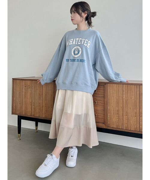 dazzlin（ダズリン）の「【ZOZO限定ITEM】カレッジスウェット（スウェット・レディース・グレー/ピンク/ブルー/ネイビー・FREE）」の8枚目の写真