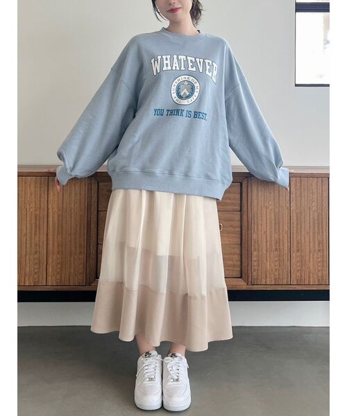 dazzlin（ダズリン）の「【ZOZO限定ITEM】カレッジスウェット（スウェット・レディース・グレー/ピンク/ブルー/ネイビー・FREE）」の11枚目の写真