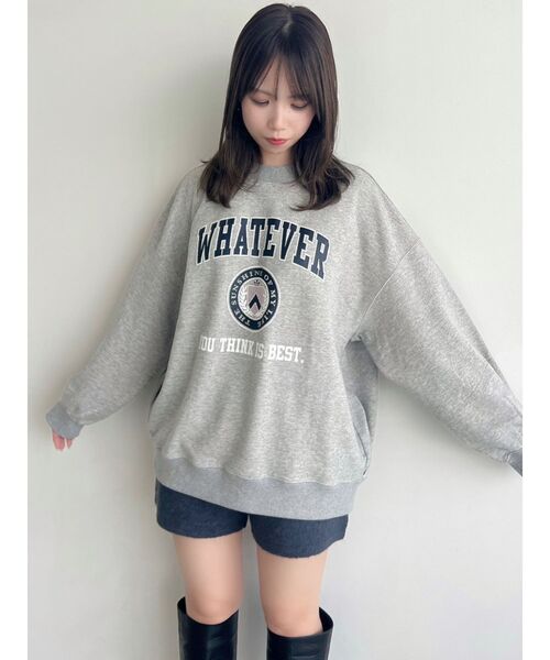 dazzlin（ダズリン）の「【ZOZO限定ITEM】カレッジスウェット（スウェット・レディース・グレー/ピンク/ブルー/ネイビー・FREE）」の13枚目の写真