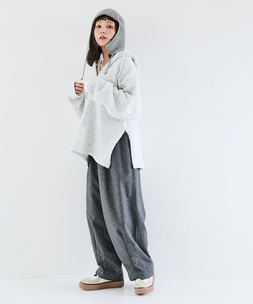 Crisp（クリスプ）の「チェックボリュームパンツ（その他パンツ・レディース・ダークアッシュ/ダークブラウン/ダークグレー・FREE）」の6枚目の写真