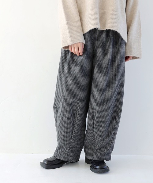 Crisp（クリスプ）の「チェックボリュームパンツ（その他パンツ・レディース・ダークアッシュ/ダークブラウン/ダークグレー・FREE）」の4枚目の写真