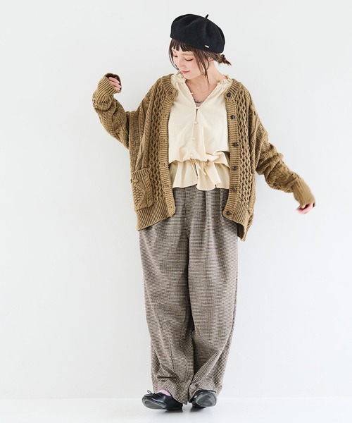 Crisp（クリスプ）の「チェックボリュームパンツ（その他パンツ・レディース・ダークアッシュ/ダークブラウン/ダークグレー・FREE）」の14枚目の写真