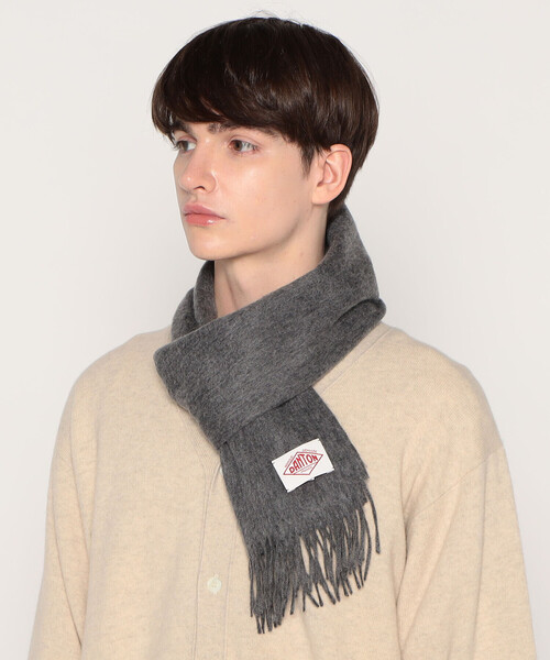 DANTON(ダントン)の「WOOL CASHMERE MUFFLER(マフラー・レディース・ブラック/オートミール/ダークネイビー/グリーン/ブラウン系その他/イエロー/レッド/グレー/オフホワイト/ブルー系その他5・-)」の4枚目の写真