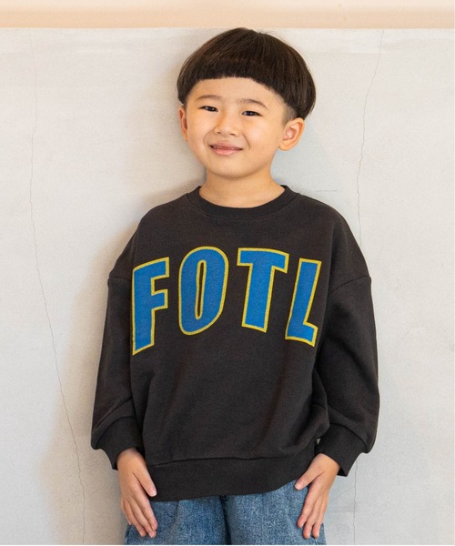 FRUIT OF THE LOOM（フルーツオブザルーム）の「【FRUIT OF THE LOOM】別注プリントトレーナ/前後プリント（80～160cm）（スウェット・キッズ・チャコール/グリーン/オフホワイト・120/110/130/140/150/160/90/100/80）」の6枚目の写真
