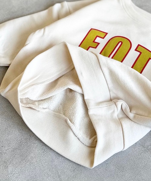 FRUIT OF THE LOOM（フルーツオブザルーム）の「【FRUIT OF THE LOOM】別注プリントトレーナ/前後プリント（80～160cm）（スウェット・キッズ・チャコール/グリーン/オフホワイト・120/110/130/140/150/160/90/100/80）」の12枚目の写真