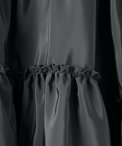 green label relaxing（グリーンレーベルリラクシング）の「テレコボーダー×タフタワンピース セット 110-130cm（ワンピース・キッズ・ダークグレー/オフホワイト・110cm/120cm/130cm）」の11枚目の写真