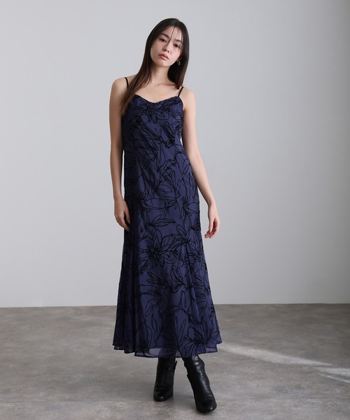 オケージョンドレス 結婚式 同窓会 パーティードレスオーガンジー袖