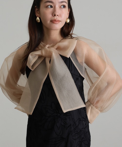 atlo(アトロ)の「オケージョンドレス 結婚式 同窓会 パーティー ドレス オーガンジー 袖あり ロング&セレモニー フォーマル ワンピース お呼ばれ 二次会 成人式 謝恩会 20代 30代(ドレス・レディース・ブラック/ブルー/ブラウン/グリーン/ピンクベージュ・M)」の21枚目の写真