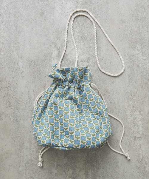 bulle de savon(ビュルデサボン)の「別注 4つ花ジャガード ポシェット(ハンドバッグ・レディース・ブルー/ネイビー・FREE)」の3枚目の写真