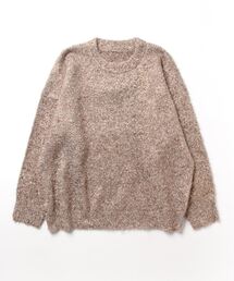 グリッターニットクルーネックプルオーバー