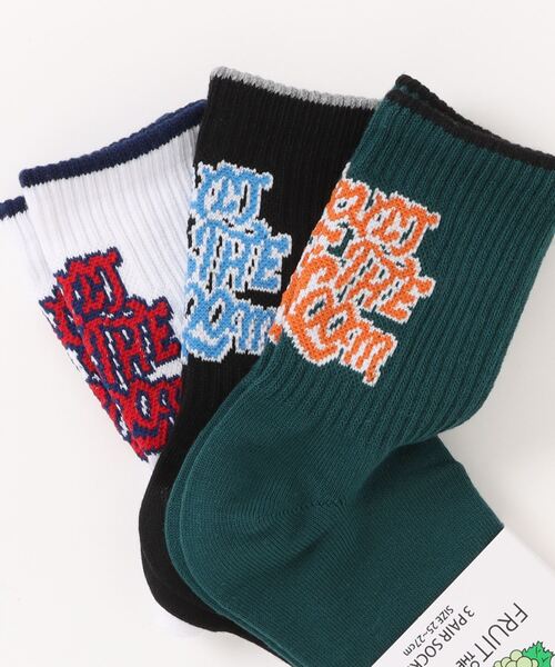 FRUIT OF THE LOOM(フルーツオブザルーム)の「【FRUIT OF THE LOOM】FTLトップラインロゴ/クォーター丈ソックス/メンズ/3足セット(ソックス/靴下・メンズ・マルチ・25cm~27cm)」の2枚目の写真