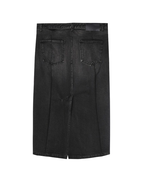 JNBY（ジェーエヌビーワイ）の「Curved Denim Midi Skirt（デニムスカート・レディース・ブラック/ブルー・38/40）」の8枚目の写真