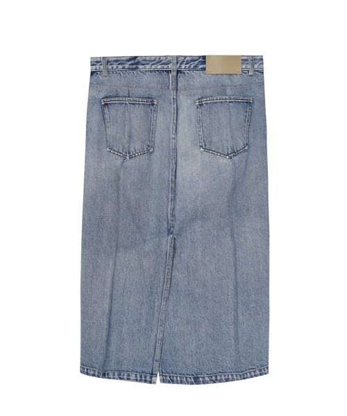 JNBY（ジェーエヌビーワイ）の「Curved Denim Midi Skirt（デニムスカート・レディース・ブラック/ブルー・38/40）」の19枚目の写真
