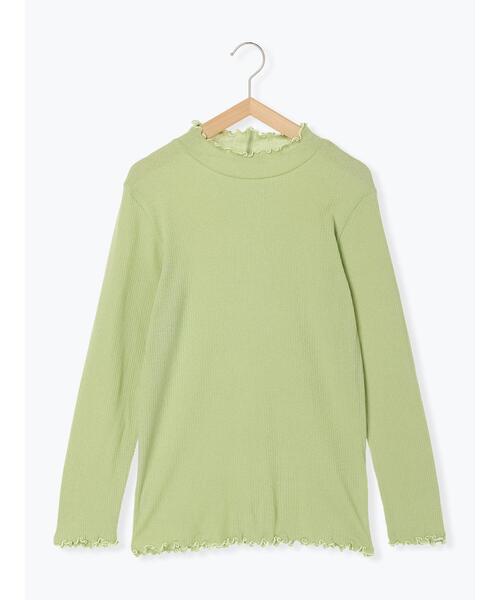 Samansa Mos2（サマンサ モスモス）の「シアーリブ配色メローカットソー（Tシャツ/カットソー・レディース・キナリ/パープル/ピンク/ブラック/グリーン/イエロー・F）」の4枚目の写真