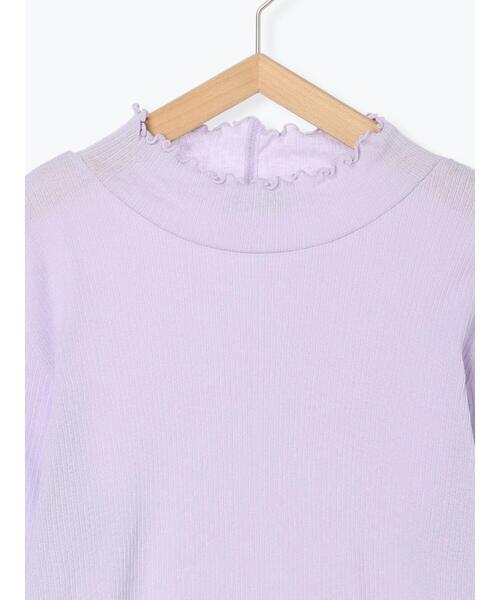 Samansa Mos2（サマンサ モスモス）の「シアーリブ配色メローカットソー（Tシャツ/カットソー・レディース・キナリ/パープル/ピンク/ブラック/グリーン/イエロー・F）」の13枚目の写真