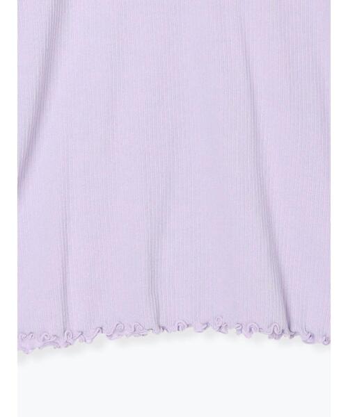 Samansa Mos2（サマンサ モスモス）の「シアーリブ配色メローカットソー（Tシャツ/カットソー・レディース・キナリ/パープル/ピンク/ブラック/グリーン/イエロー・F）」の15枚目の写真