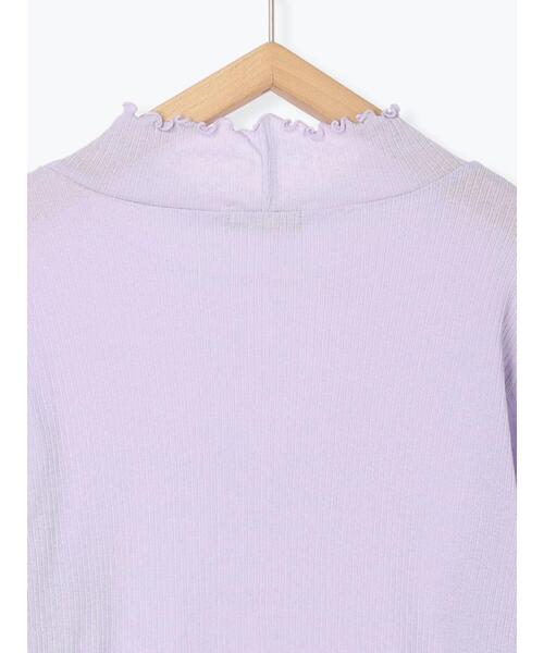 Samansa Mos2（サマンサ モスモス）の「シアーリブ配色メローカットソー（Tシャツ/カットソー・レディース・キナリ/パープル/ピンク/ブラック/グリーン/イエロー・F）」の16枚目の写真