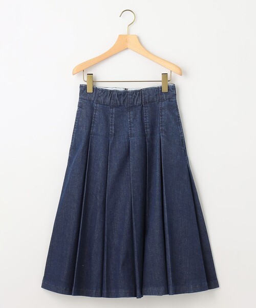 組曲(クミキョク)の「ライトデニム プリーツスカート(デニムスカート・レディース・ネイビー系・3/2/1)」の11枚目の写真