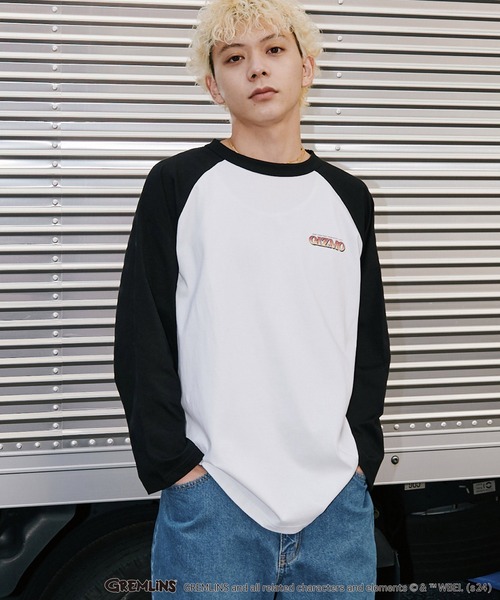 ADPOSION(アドポーション)の「【Gremlins / グレムリン】バックプリントラグランスリーブロンT(Tシャツ/カットソー・メンズ・ホワイト系1/ホワイト系2/ホワイト系3・X-LARGE/LARGE/MEDIUM)」の4枚目の写真