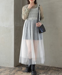 RETRO GIRL | 肩リボンチュールOP(ワンピース)