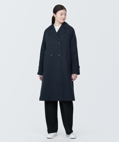 ♡極美品♡ Rene 撥水プリマコート フリルチェックトレンチコート 黒 セール】婦人 撥水トレンチコート（トレンチコート）｜無印良品